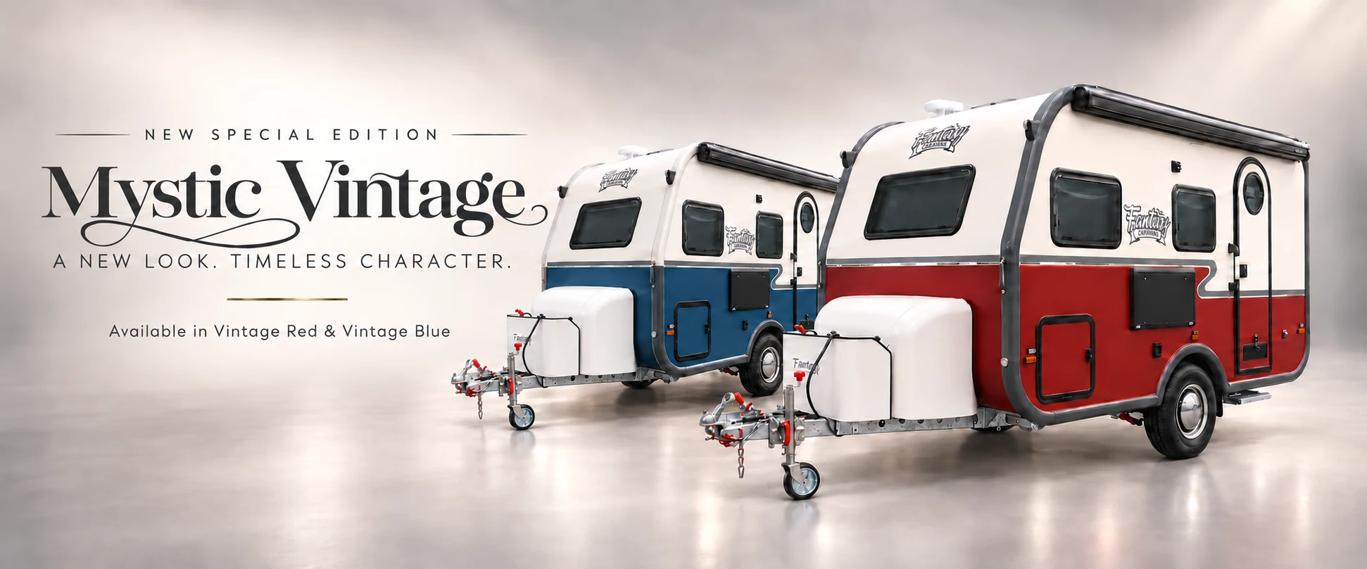 New special edition Mystic Vintage. A new look, timeless character. Available in Vintage Red and Vintage Blue.